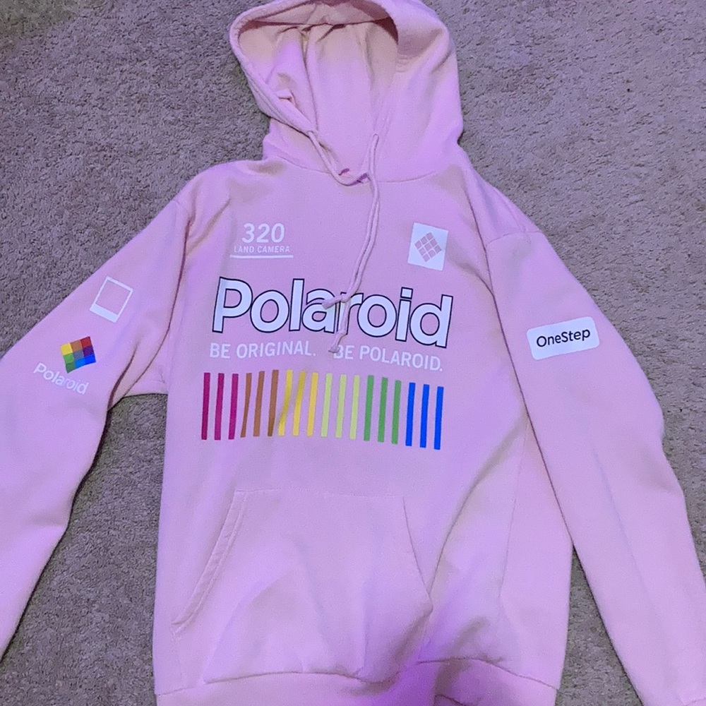 pink polaroid sweatshirt